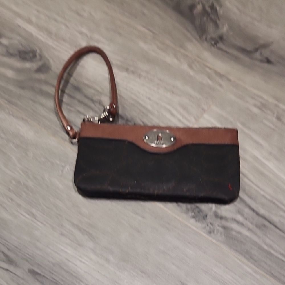 Fossil Key Per Black Quilted Wristlet Wallet